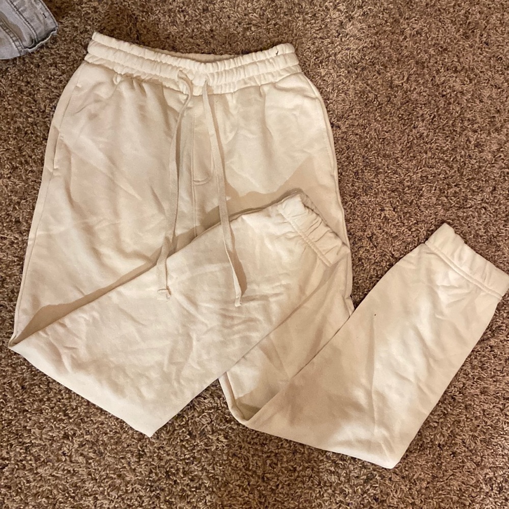 Cream white joggers